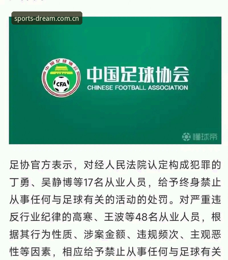 中国足球第三批禁足名单深度评测：17人终身禁赛背后的行业风暴